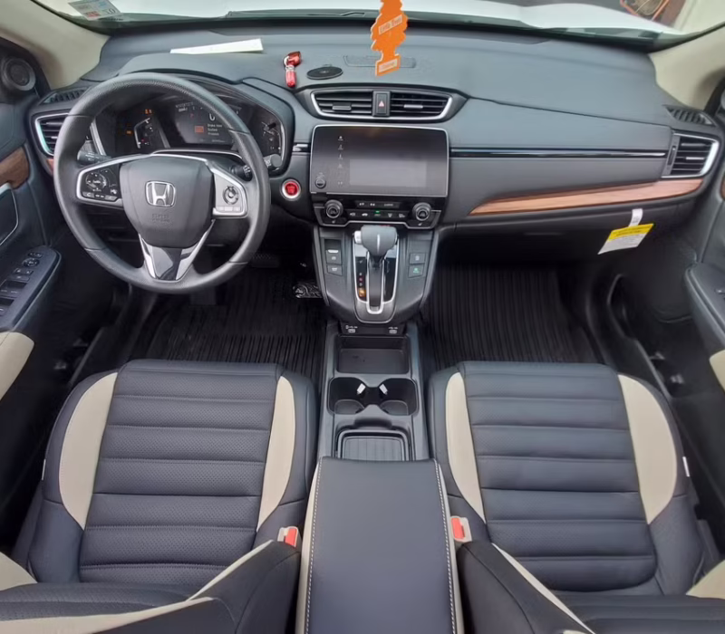 Front seats of Honda CR-V 2021 rental car available for rent in Baton Rouge
